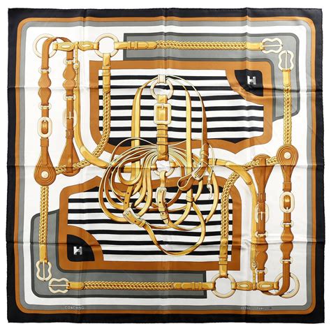 Hermès Coaching 90 cm Silk Scarf 